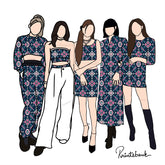 Navy Blue Pink Geometrical Patola Digital Printed Fabric Material